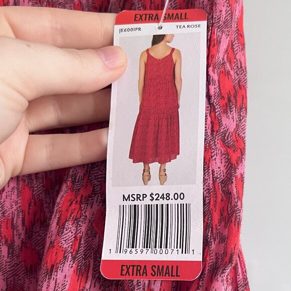 Joie Tea Rose Maxi Dress XS 100% Cotton Sleeveless Boho Summer Dress - Picture 7 of 8